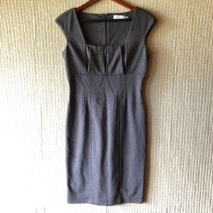 Calvin Klein Gray Knit Sheath Dress Size 4